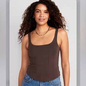 Old Navy Cropped Seamed Corset Tank - New Without Tags